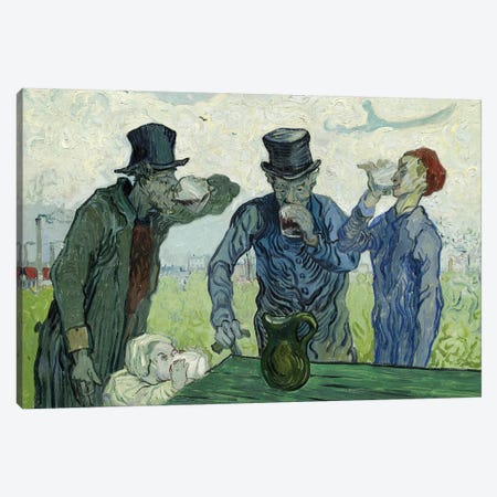 The Drinkers, 1890 Canvas Print #CMR13} by Vincent van Gogh Art Print