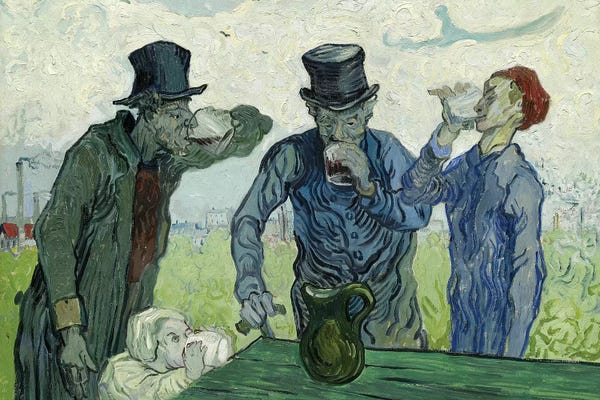 All Things Van Gogh: The Drinkers, 1890 by Vincent van Gogh
