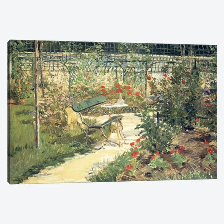 The Bench in the Garden of Versailles, 1881 Canvas Print #CMR15} by Edouard Manet Canvas Wall Art