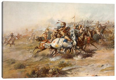 Custer Fight Canvas Art Print