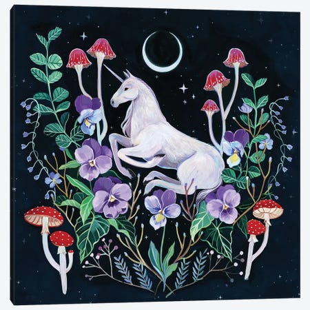 Unicorn Garden Canvas Print #CMT11} by Clara McAllister Canvas Art Print