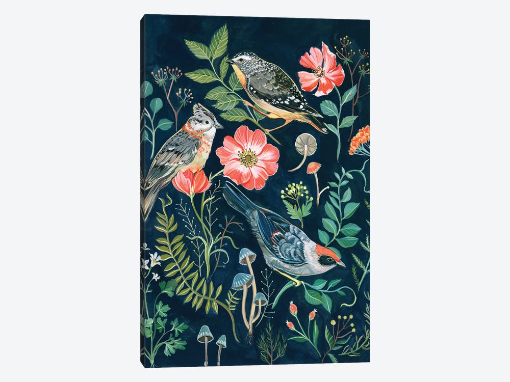 Birds Garden by Clara McAllister 1-piece Canvas Wall Art
