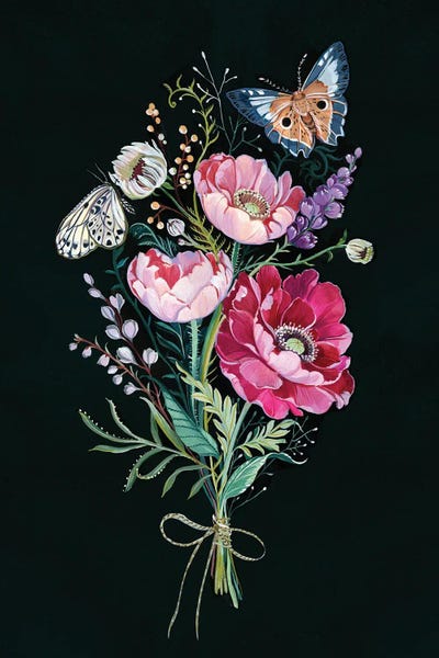 Moths: Floral Bouquet by Clara McAllister