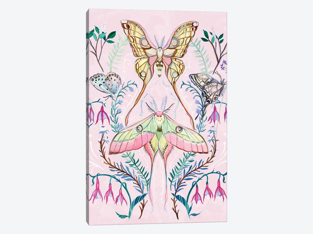 Chinese Moon Moth 1-piece Canvas Wall Art