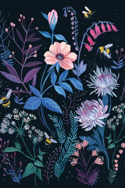 Bees Garden by Clara McAllister multi panel art