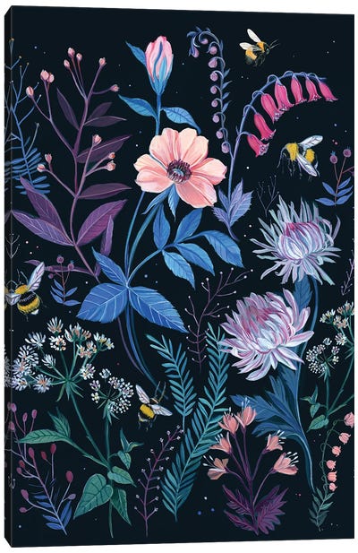 Bees Garden Canvas Art Print - Clara McAllister