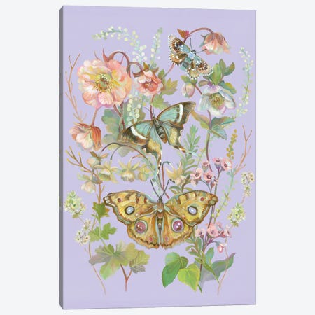 Lilac Butterfly Garden Canvas Print #CMT30} by Clara McAllister Canvas Art Print