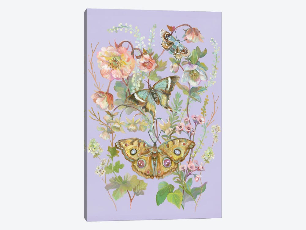 Lilac Butterfly Garden by Clara McAllister 1-piece Art Print