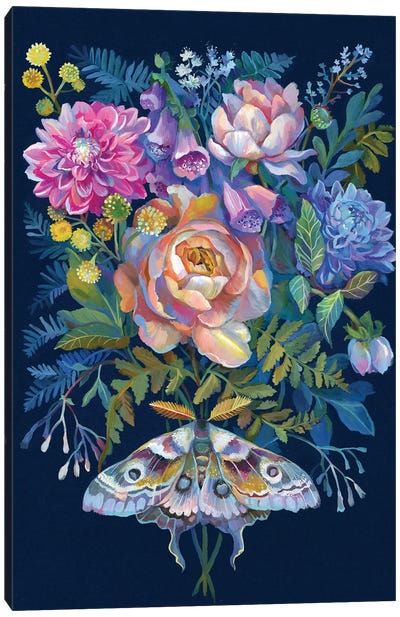 Moth Bouquet Canvas Art Print