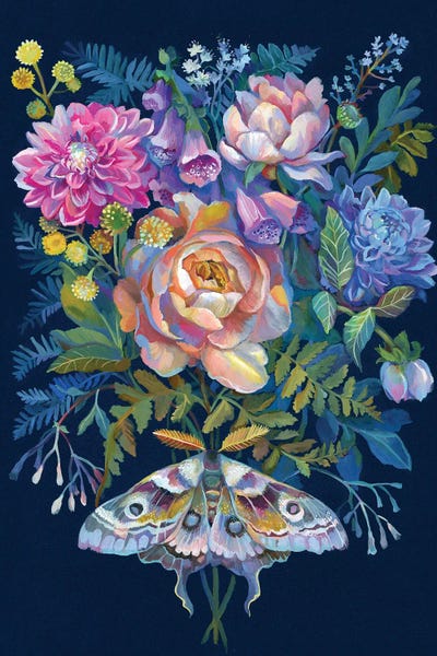 Fine Art Print: Moth Bouquet by Clara McAllister