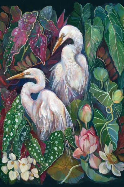 Egrets: Egret Begonias by Clara McAllister