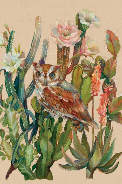 Desert Owl by Clara McAllister multi panel art