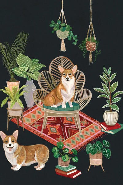 Monsteras: Corgis by Clara McAllister