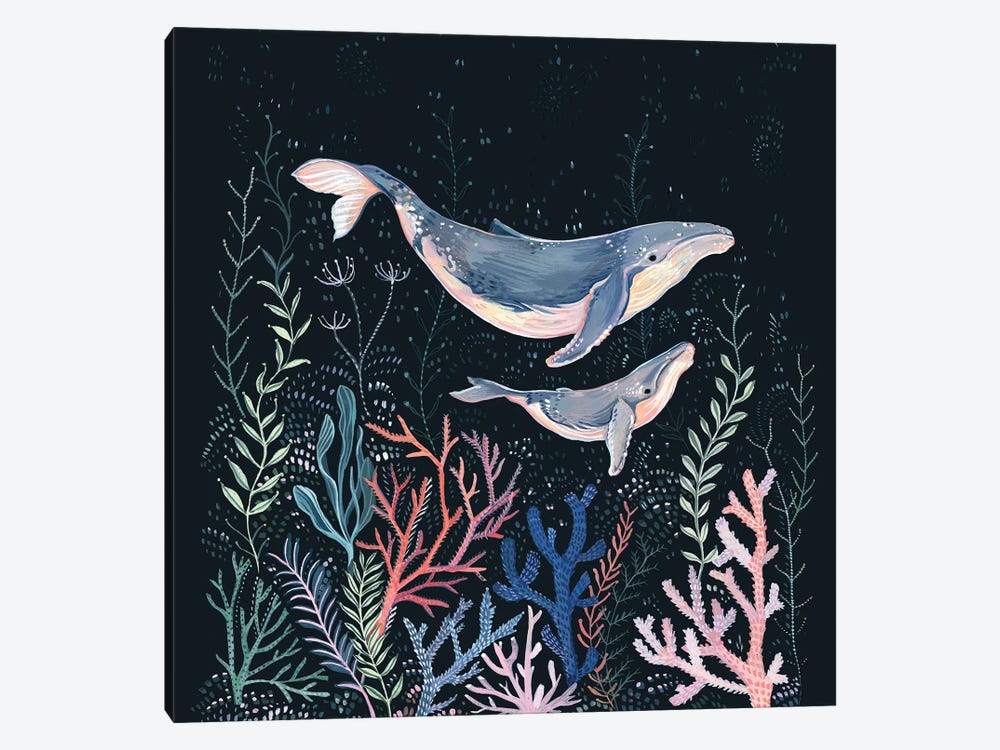 Whales And Coral by Clara McAllister 1-piece Art Print