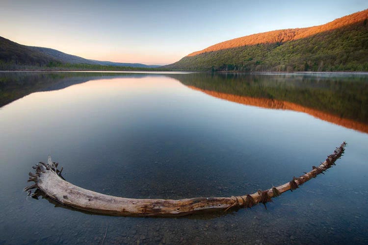 USA, New York State. Early spring morning on Labrador Pond.