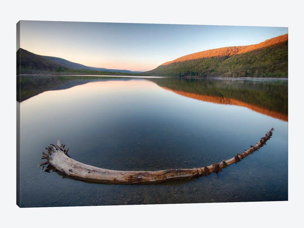 USA, New York State. Early spring morning on Labrador Pond. by Chris Murray 1-piece Canvas Art