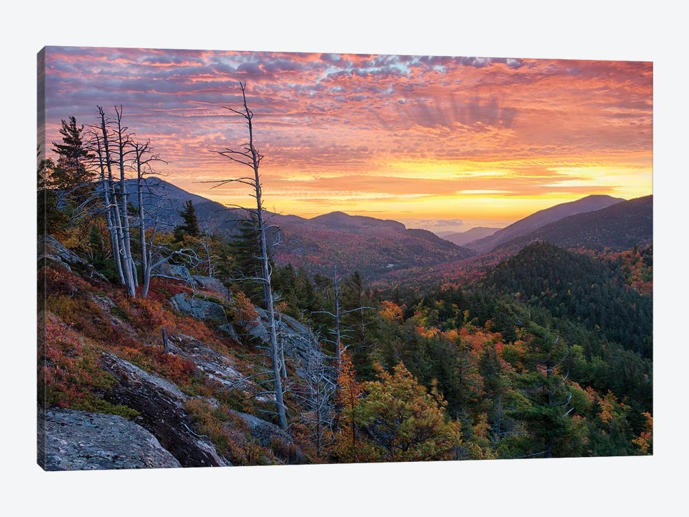 USA, New York State. Sunrise on Mount Baxter in autumn, Adirondack Mountains. by Chris Murray 1-piece Canvas Art