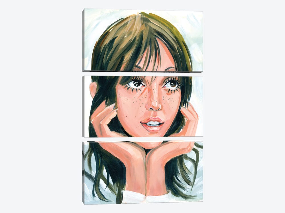 Shelly Duvall by Cathi Mingus 3-piece Canvas Art Print