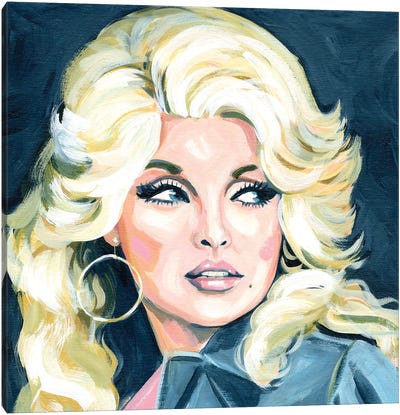 Dolly Parton Side Glance Canvas Art Print - Country Music Art