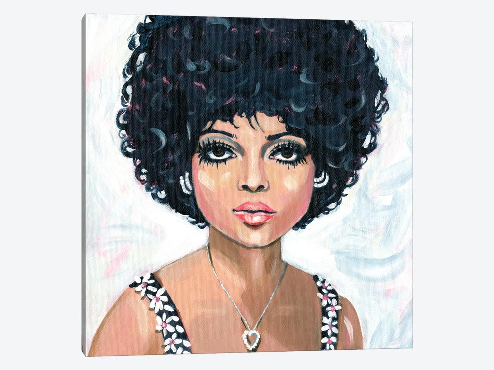Diana Ross by Cathi Mingus 1-piece Canvas Art Print
