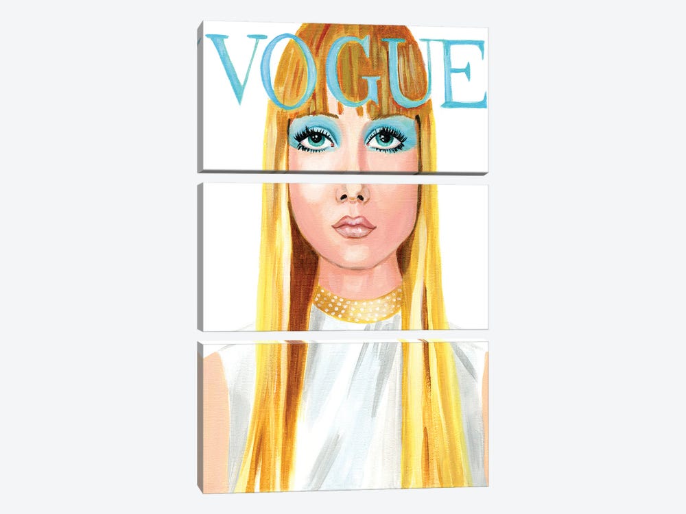 Vogue Cover Blonde by Cathi Mingus 3-piece Canvas Artwork