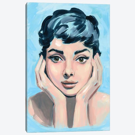 Forever Audrey Canvas Print #CMX1} by Cathi Mingus Art Print