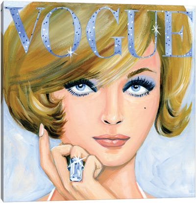 Vogue Cover Vintage Bling Canvas Art Print - Vogue Art
