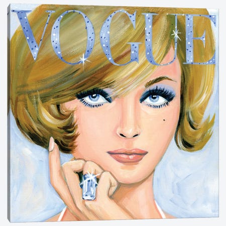 Vogue Cover Vintage Bling Canvas Print #CMX21} by Cathi Mingus Canvas Artwork