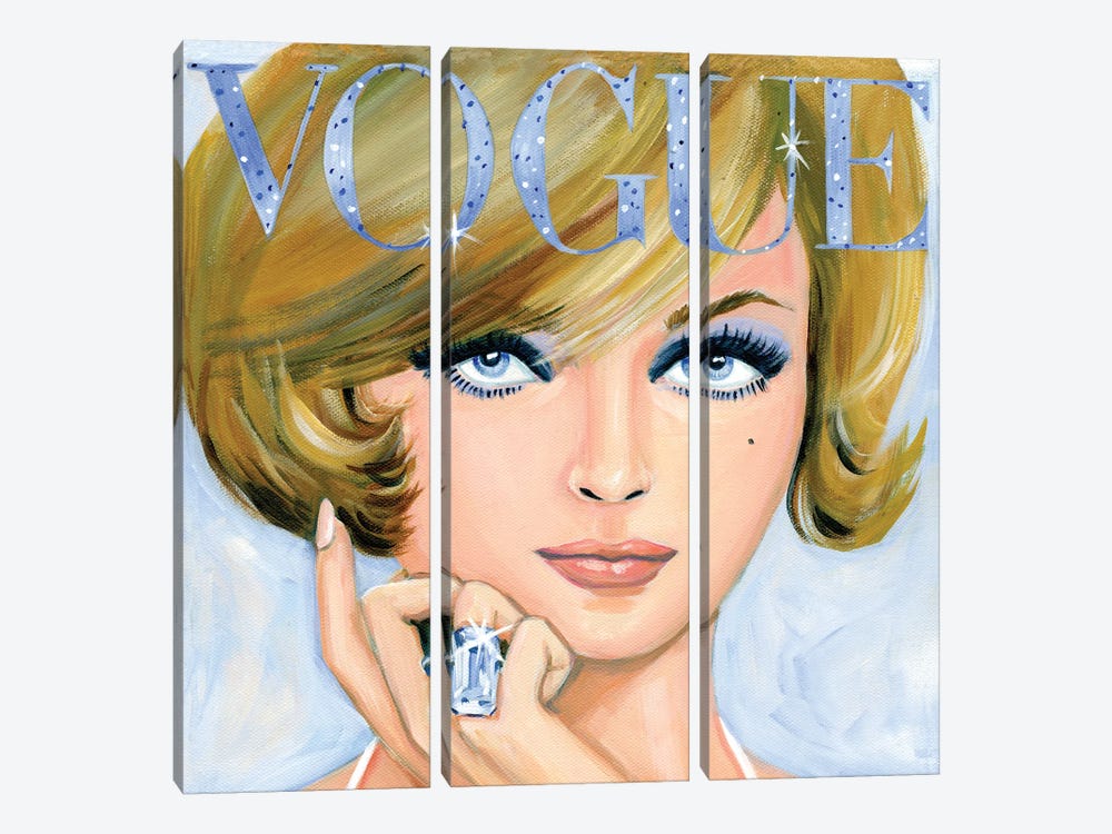 Vogue Cover Vintage Bling by Cathi Mingus 3-piece Art Print