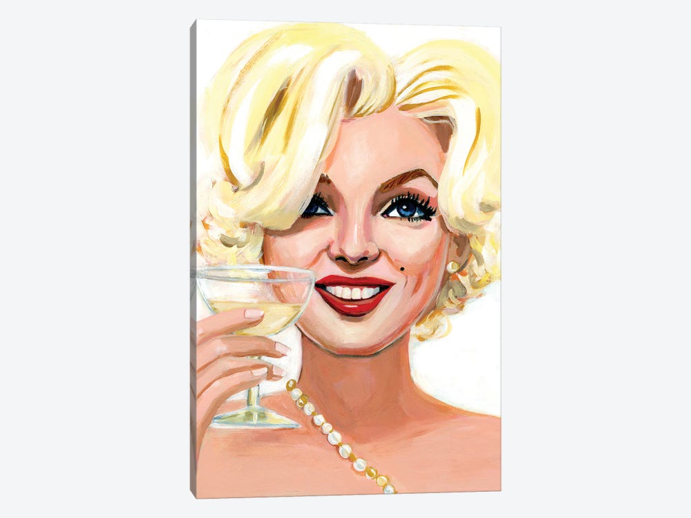 Marilyn With Champagne by Cathi Mingus 1-piece Art Print