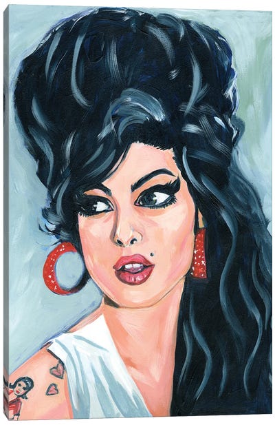 Amy Winehouse Canvas Art Print - Cathi Mingus