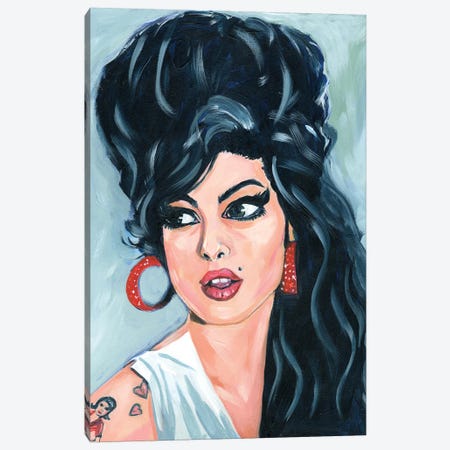 Amy Winehouse Canvas Print #CMX30} by Cathi Mingus Art Print