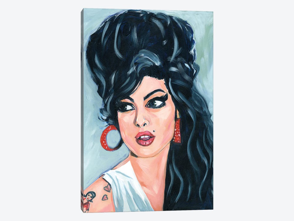 Amy Winehouse by Cathi Mingus 1-piece Canvas Art Print