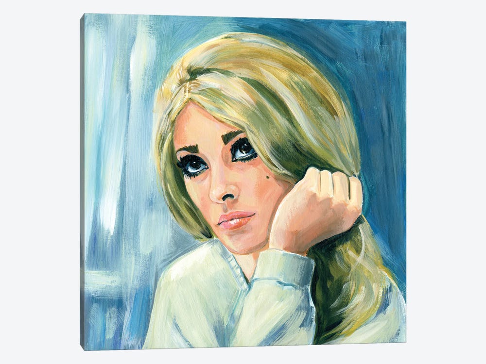Sharon At The Window by Cathi Mingus 1-piece Canvas Print