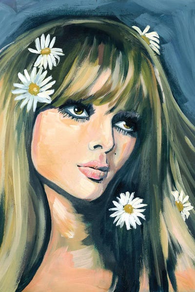 Seventies Girl by Cathi Mingus framed wall art