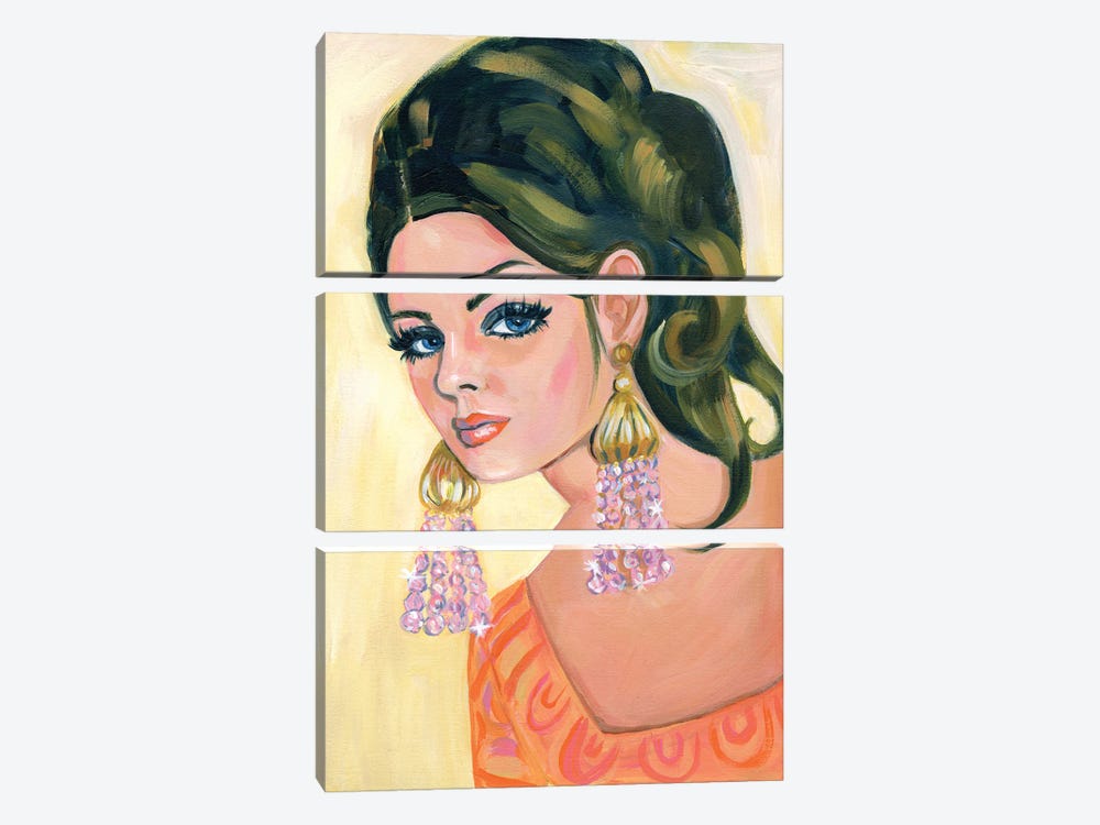 Vintage Cover Girl by Cathi Mingus 3-piece Canvas Print