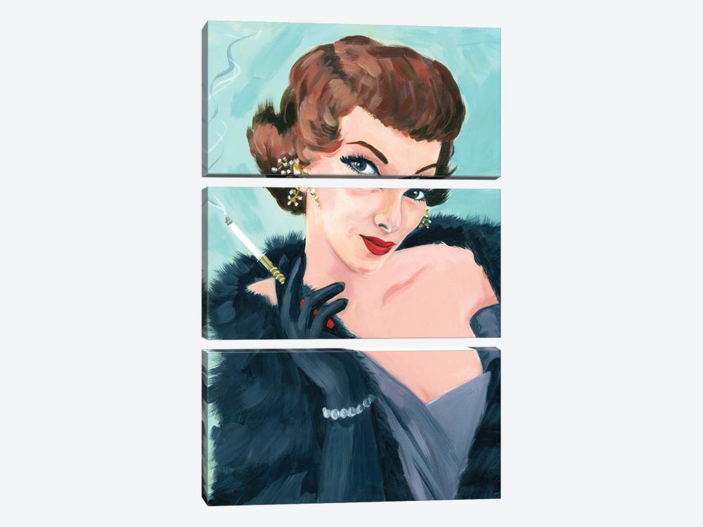 Glamour Girl by Cathi Mingus 3-piece Canvas Artwork