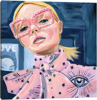 Pink Sparkle Canvas Art Print - Cathi Mingus