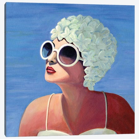 Vivian Goes For A Dip Canvas Print #CMX54} by Cathi Mingus Canvas Art