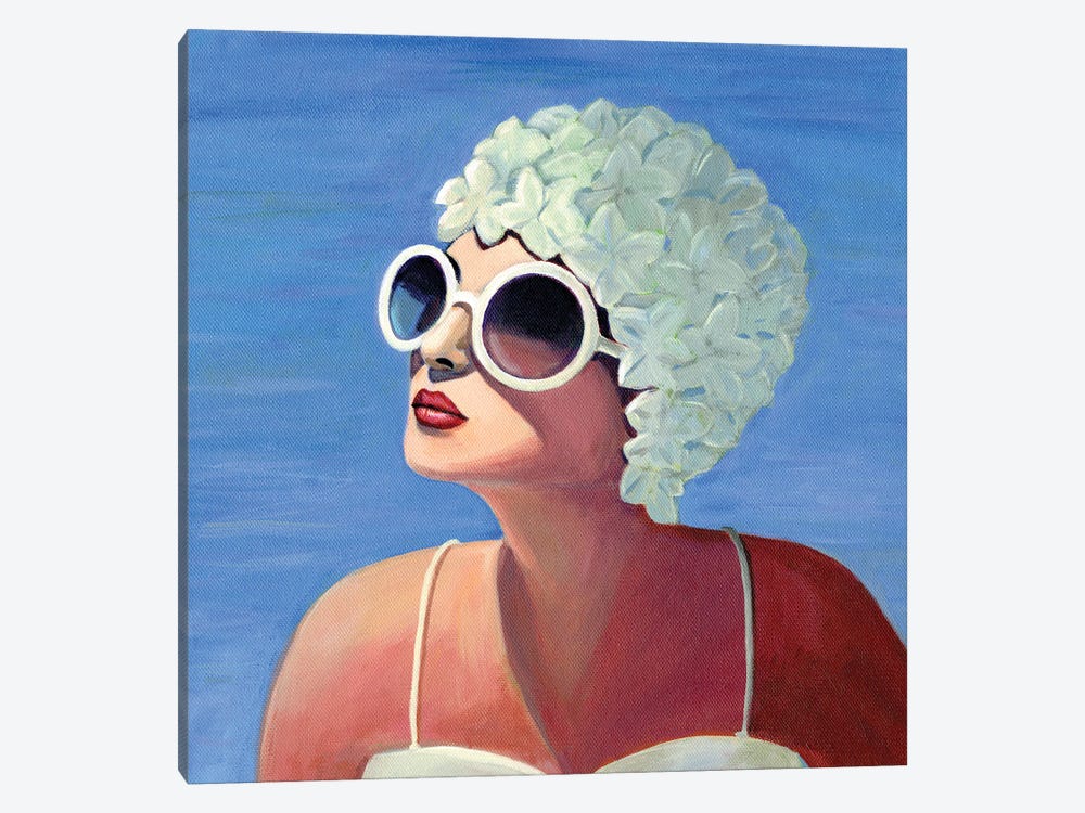 Vivian Goes For A Dip by Cathi Mingus 1-piece Art Print
