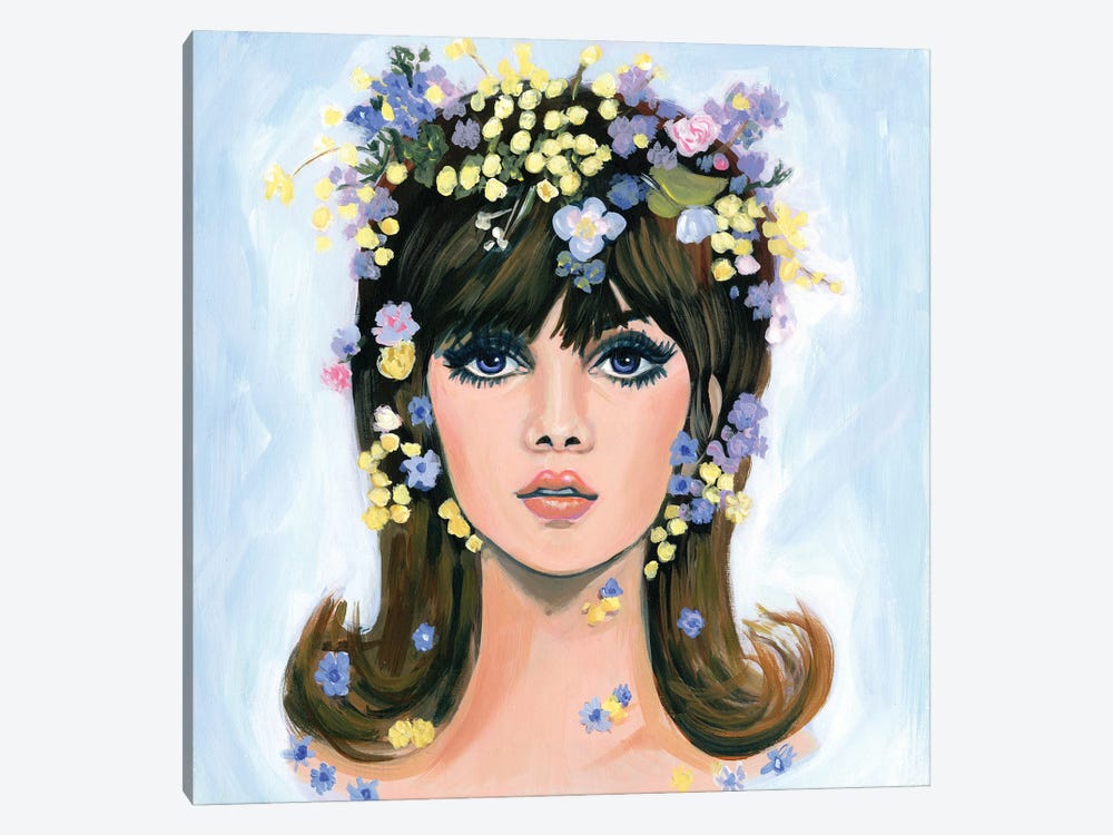 Flowers In Her Hair by Cathi Mingus 1-piece Canvas Print