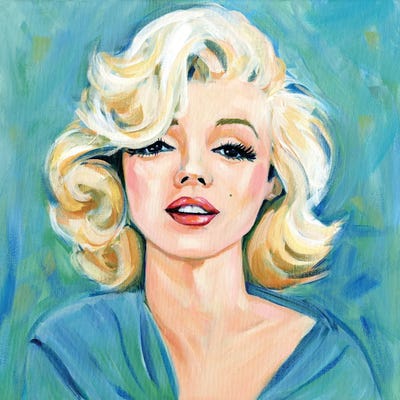 Marilyn Monroe Pastel Canvas Wall Art by Cathi Mingus iCanvas