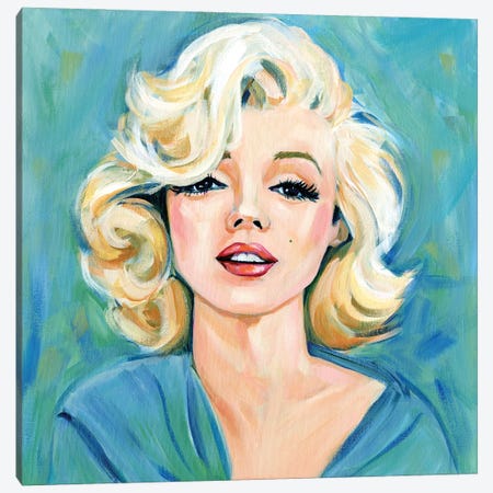 Marilyn Monroe Pastel Canvas Print #CMX8} by Cathi Mingus Canvas Art Print