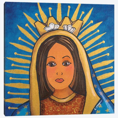 Guadalupe Portrait Canvas Print #CMY101} by Candy Mayer Canvas Wall Art