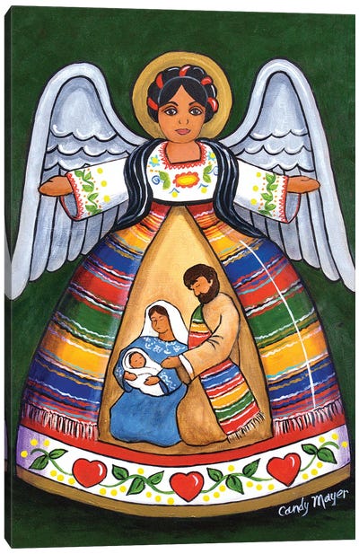 Nativity Angel Canvas Art Print - Candy Mayer