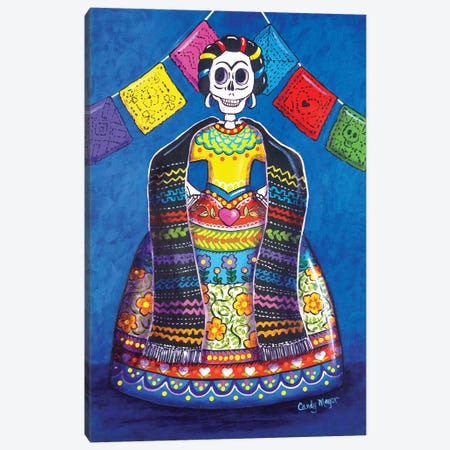 Papel Picado Frida Canvas Print #CMY105} by Candy Mayer Canvas Art Print