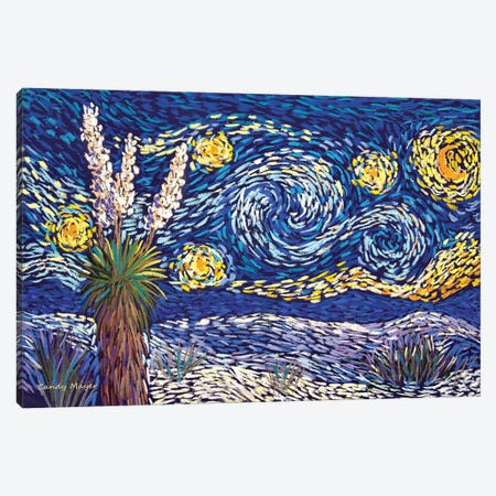 Starry Night At White Sands Canvas Print #CMY118} by Candy Mayer Canvas Print