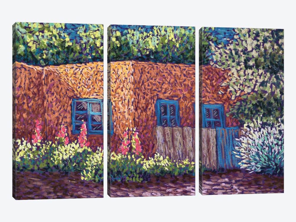 Adobe With Blue Windows by Candy Mayer 3-piece Canvas Artwork