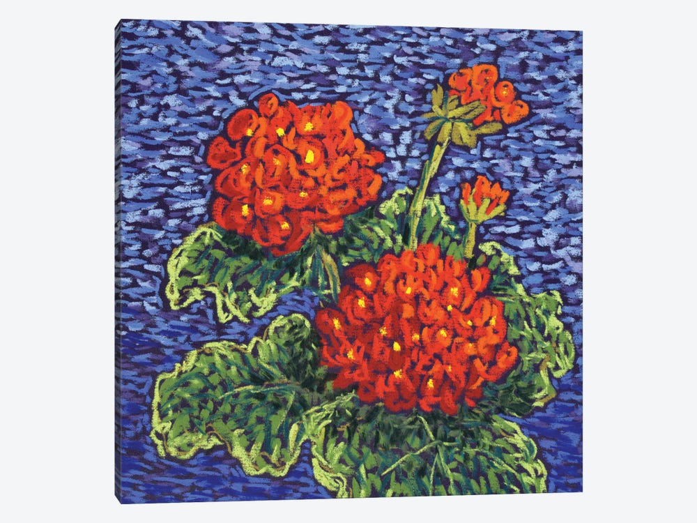 Red Geraniums by Candy Mayer 1-piece Canvas Artwork