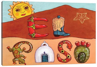 Desert Letters Canvas Art Print